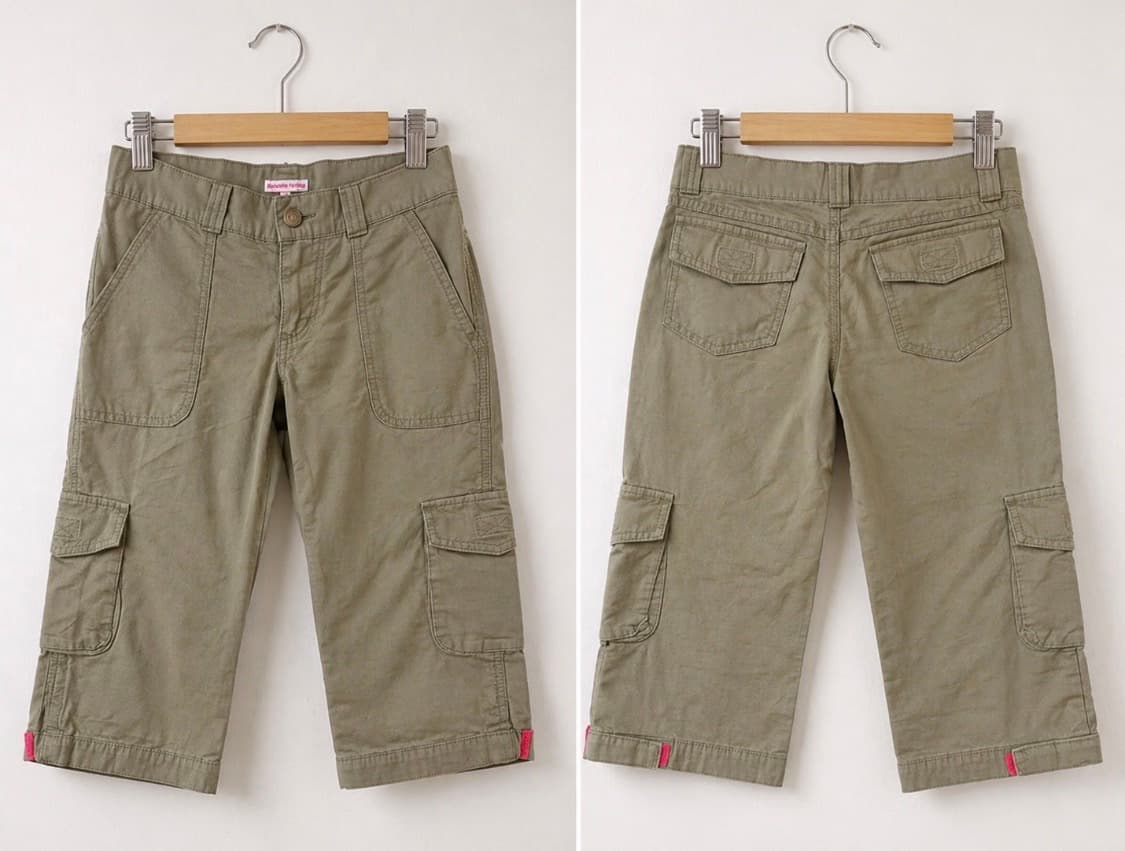 일본 빈티지 카고 7부 바지 S 상품이미지2