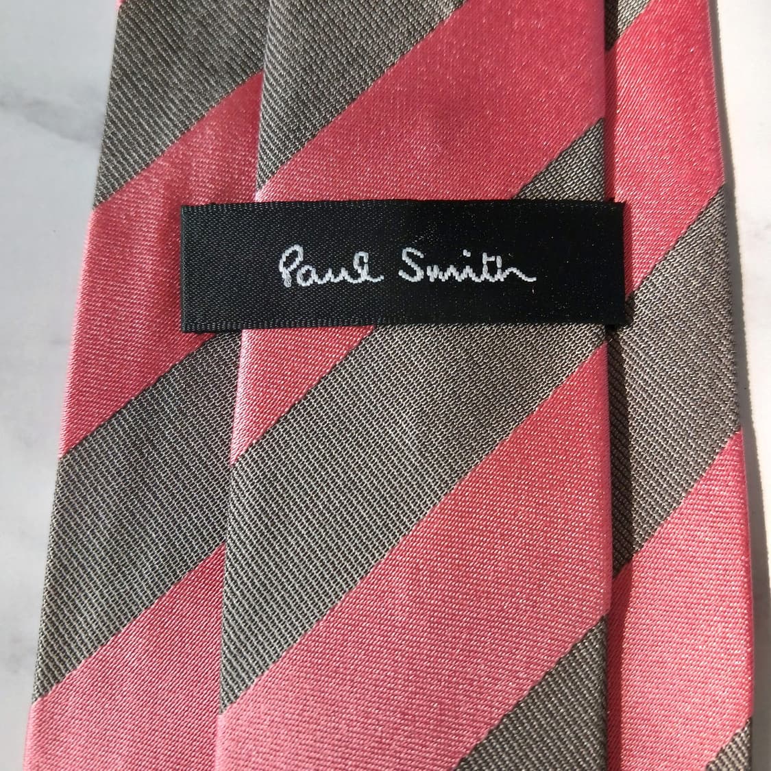 폴스미스 실크 핑크 스트라이프 넥타이 9cm A+등급 E862 상품이미지9