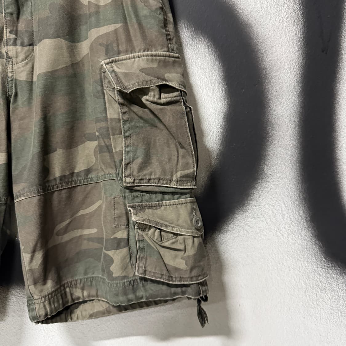 VTG 빈티지 버클 디테일 카모 와이드 카고 쇼츠 팬츠 상품이미지5