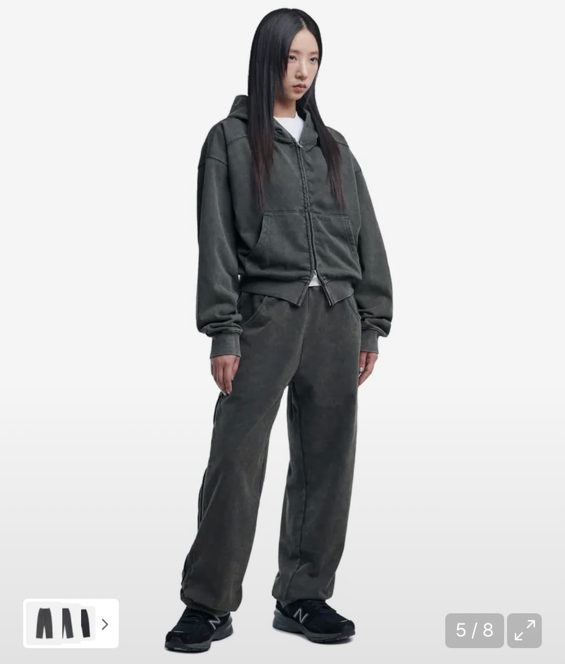 노매뉴얼 M.L SWEATPANTS - WASHED CHARCOAL 상품이미지2