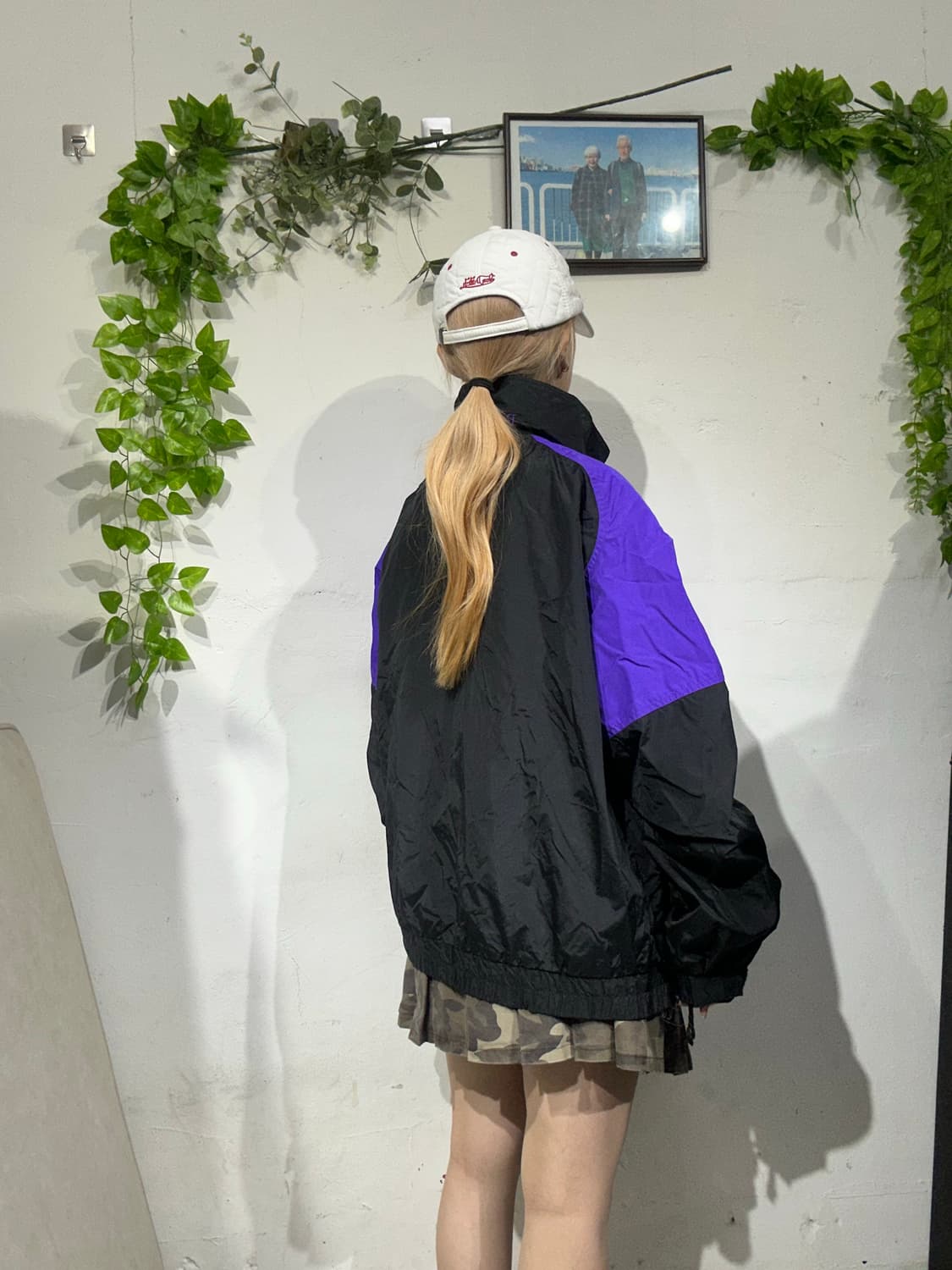 컬럼비아 블랙 퍼플 고프코어 바람막이 자켓 상품이미지3