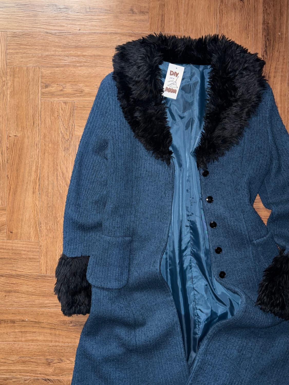 빈티지 퍼 트리밍 코트 상품이미지6