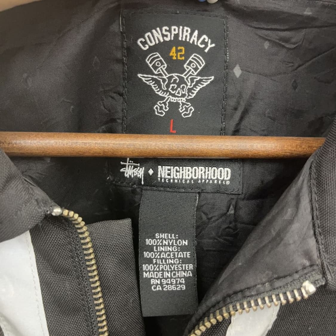 스투시X네이버후드 희귀 키치 리플렉티브 자켓 L C07860 상품이미지5