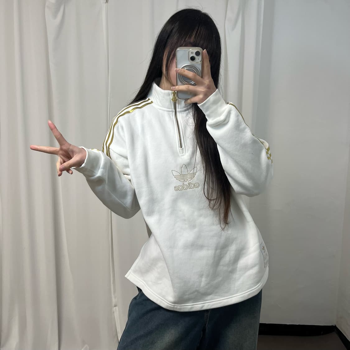 Adidas Firebird Half-Zip Sweatshirt 상품이미지1