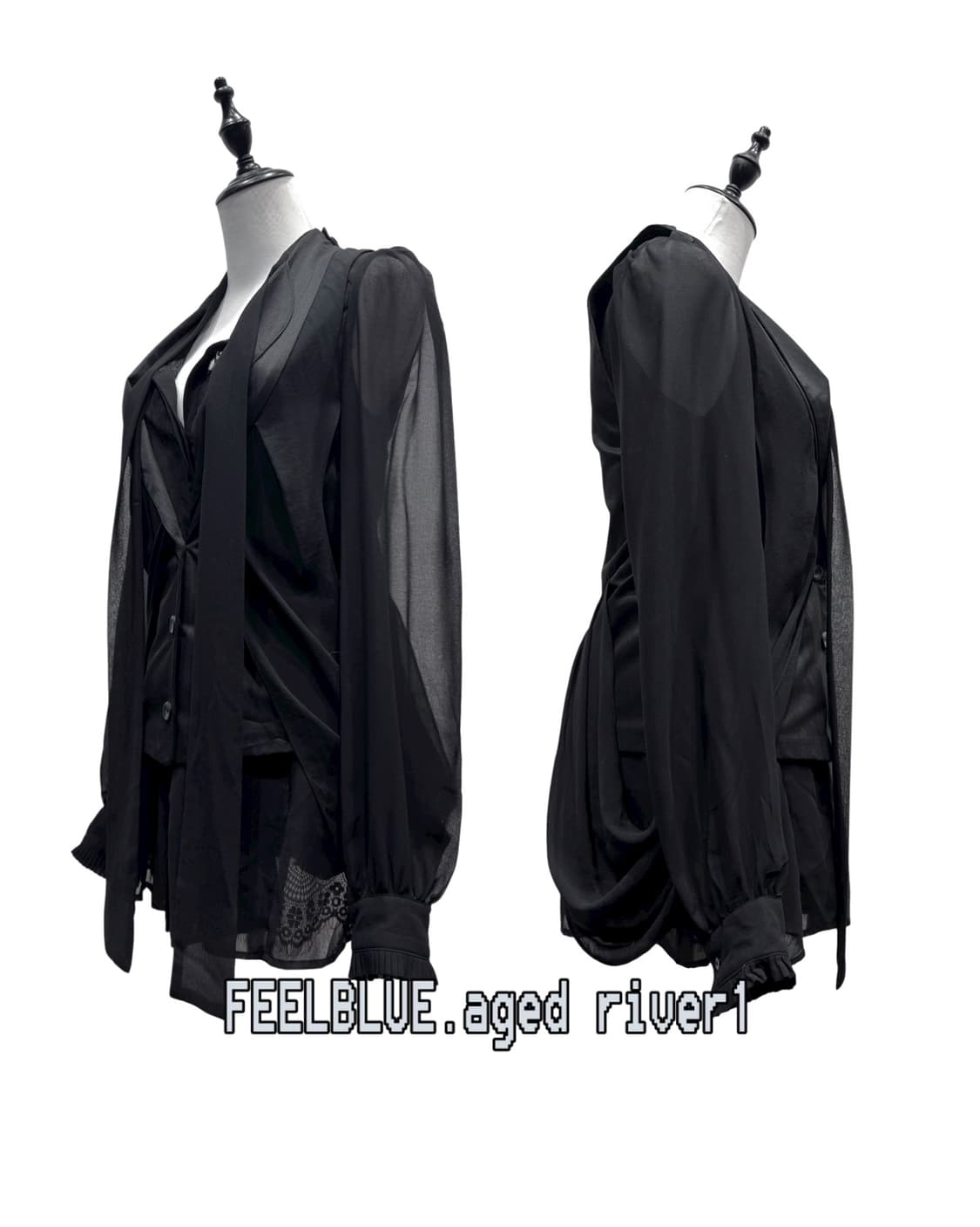 Goth vest lipservice blouse pants 3pcs 상품이미지3