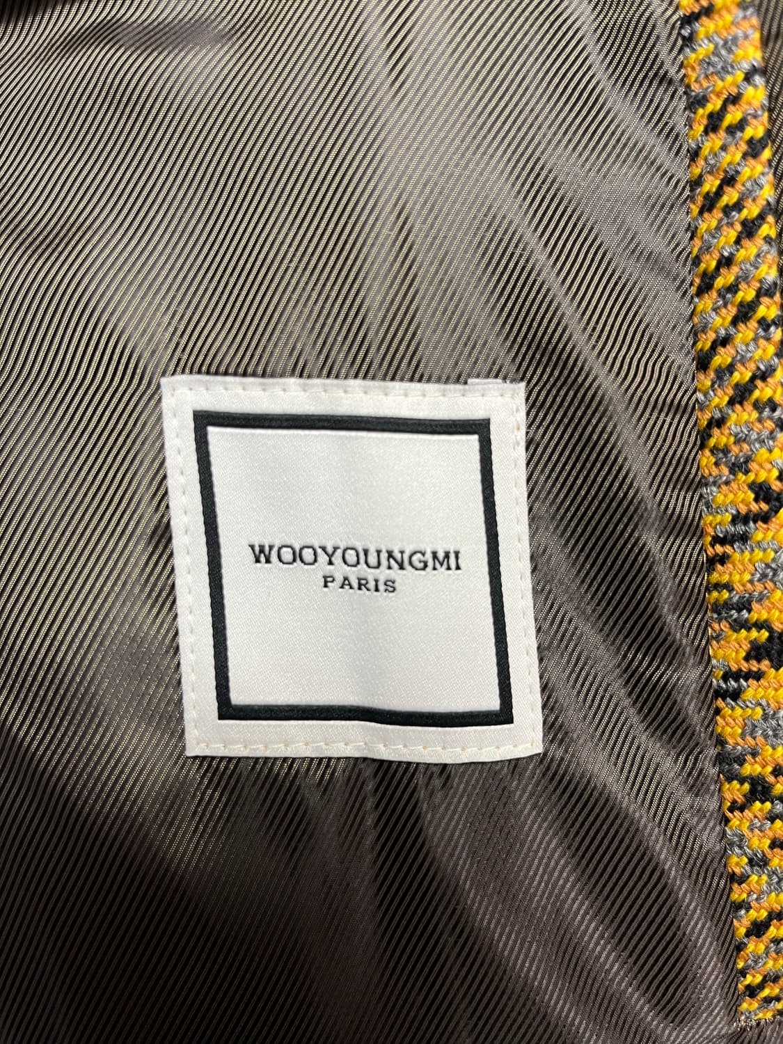 우영미 숄카라 체크 코트 46사이즈 상품이미지6