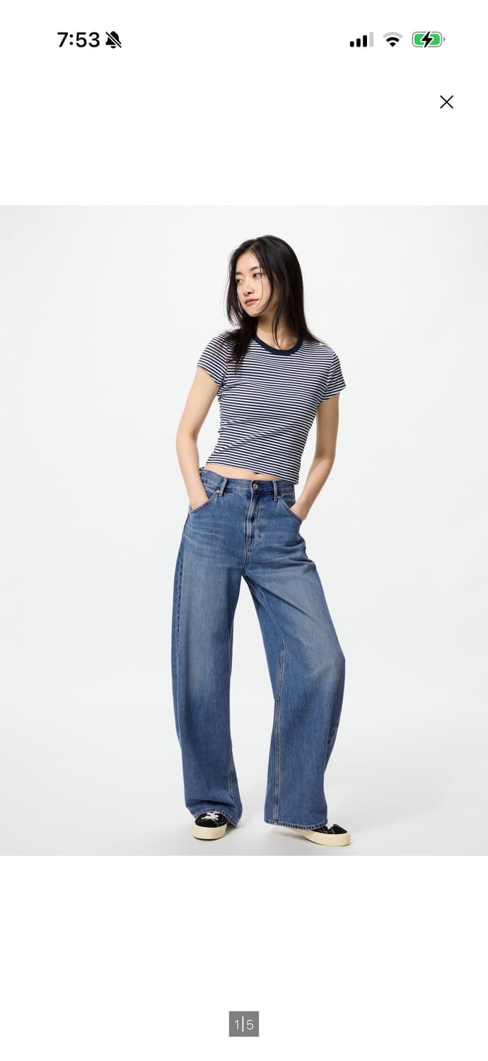 유니클로 배기커브진 상품이미지1