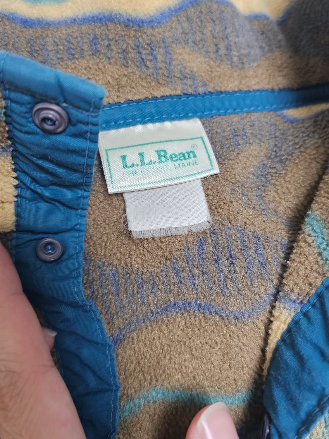 [L] 90s 빈티지 LLbean 게코 스냅 후리스 상품이미지2