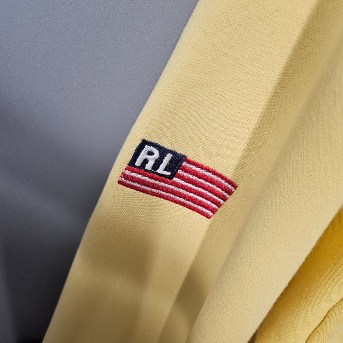 폴로랄프로렌 기모 후드집업 옐로우 상품이미지5