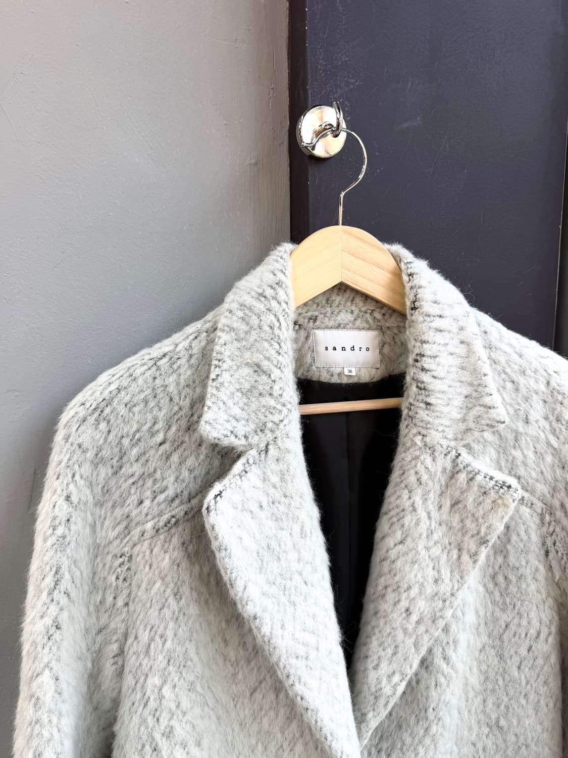 90/ 산드로 알파카 브라이튼 코트 자켓 상품이미지3