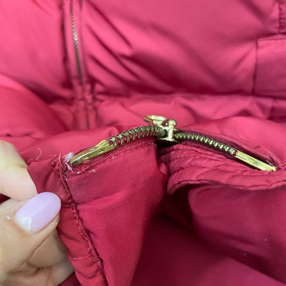 로렌 랄프로렌 레드 투지퍼 다운 후드 패딩 XS 상품이미지6