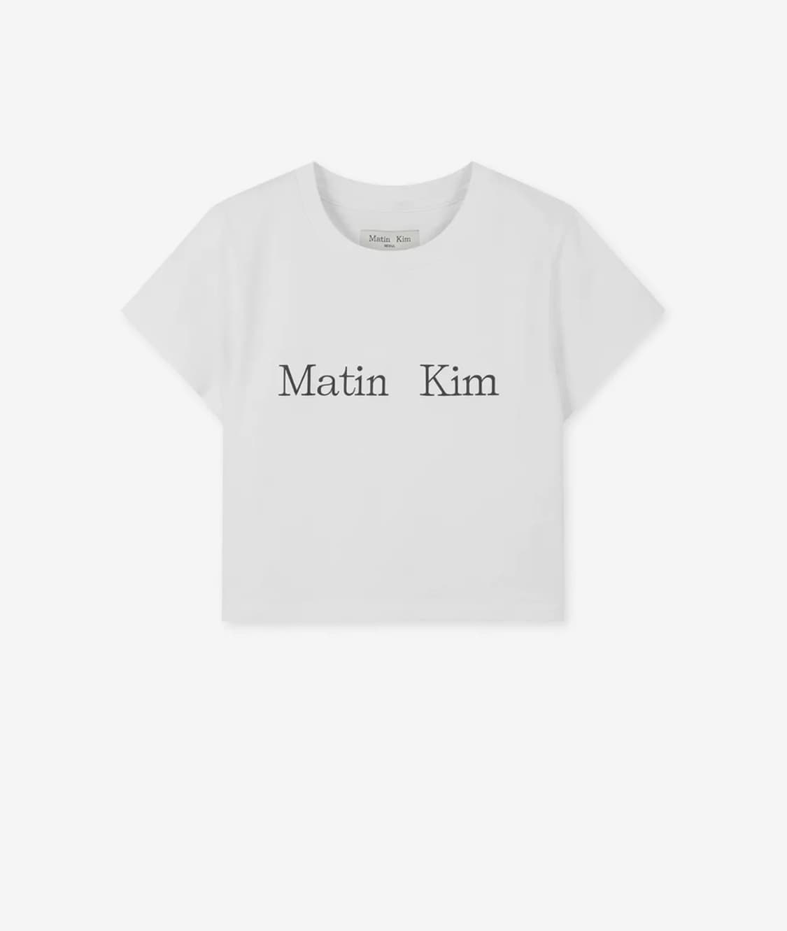 MATIN KIM LOGO CROP TOP IN WHITE 상품이미지1