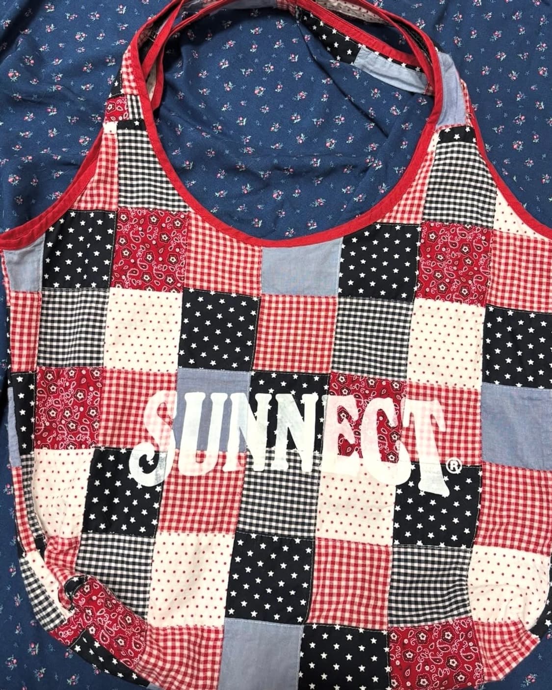 써넥트 레드 체크가방 상품이미지3