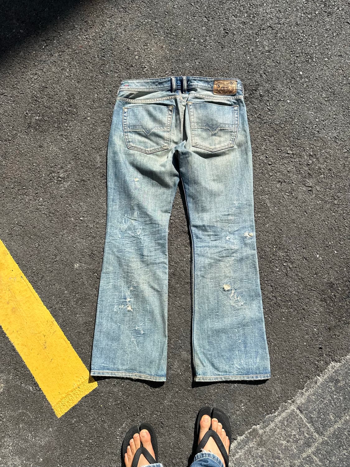 00’s Diesel zatiny repair boots denim 상품이미지8