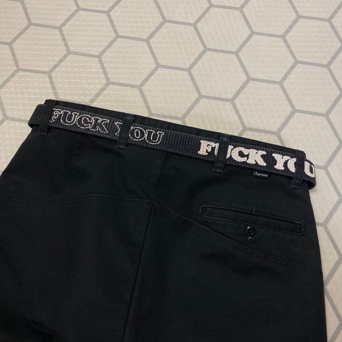 (L/XL) 슈프림 17FW 히스테릭 글래머 fuck you 벨트 블랙 상품이미지4