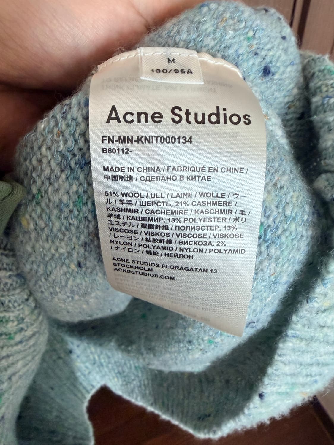 아크네스튜디오 울캐시미어 스웨터 M 상품이미지3