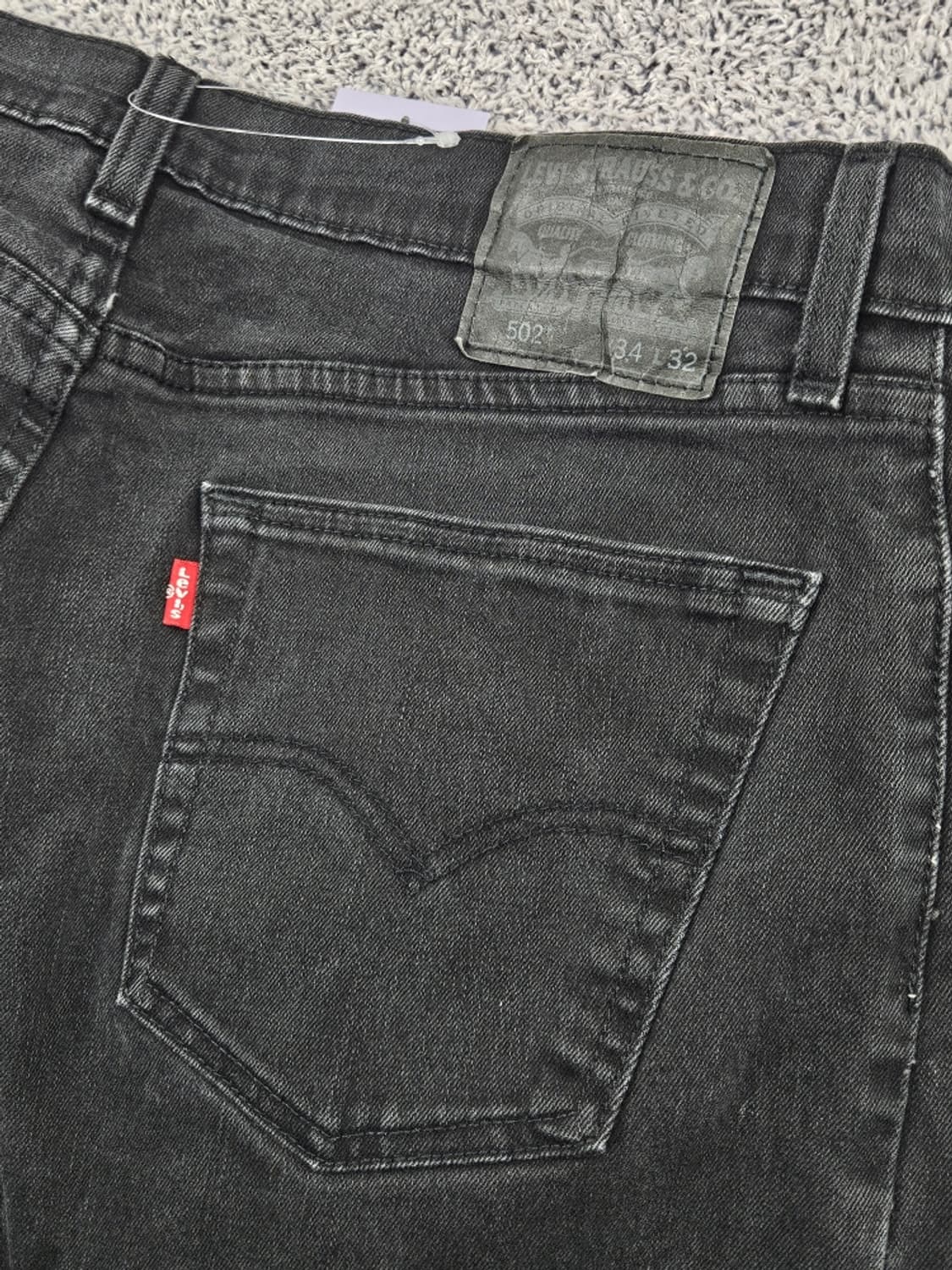 리바이스 502 블랙 진 데님 팬츠 ( 34X32 ) / 11555 상품이미지8