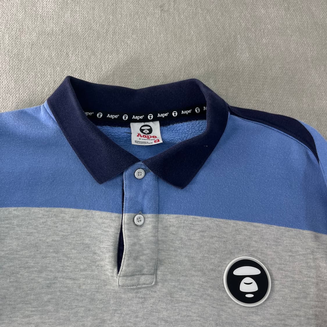 100 Aape 베이프 스트라이프 럭비티  상품이미지2