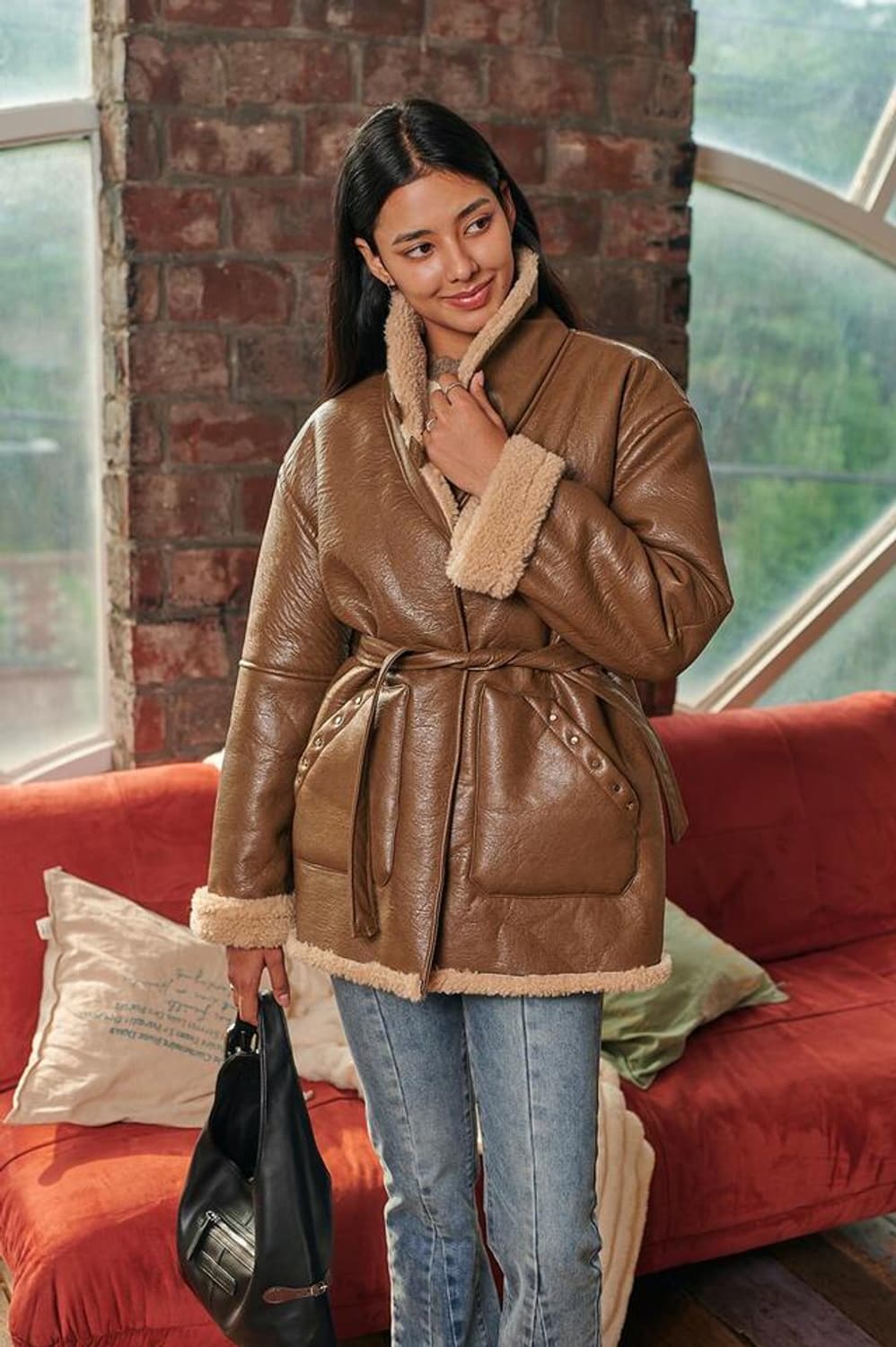 비터셀즈 무스탕 새상품 프리사이즈 상품이미지8