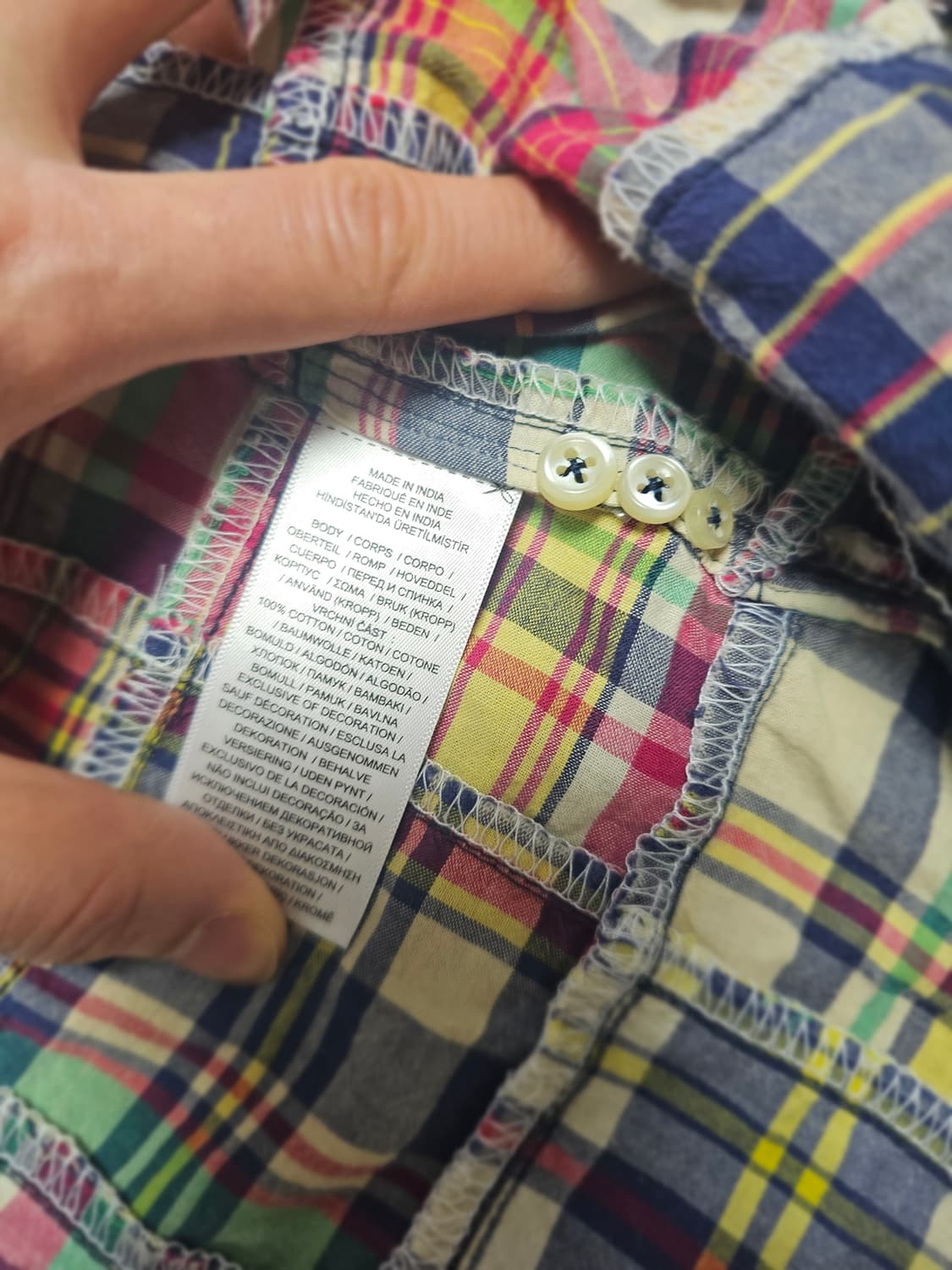 폴로 마드라스 패치워크 셔츠 상품이미지6