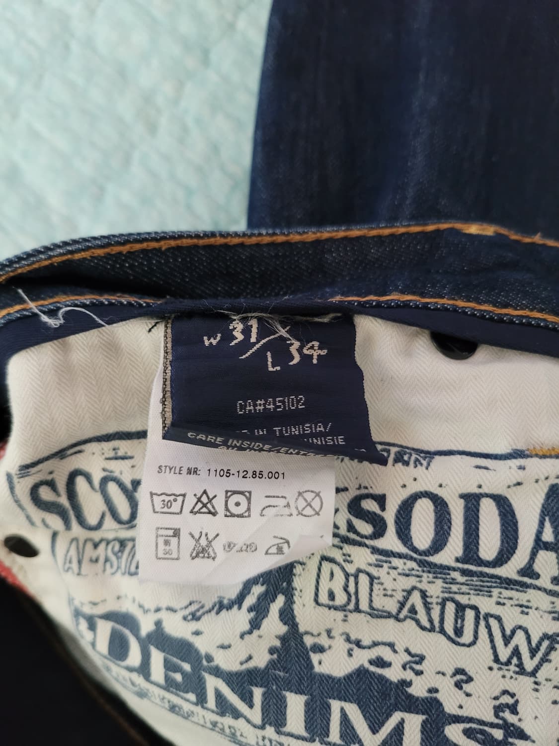 스카치앤소다 Scotch&Soda. 진청 슬림진. 32사이즈 상품이미지6