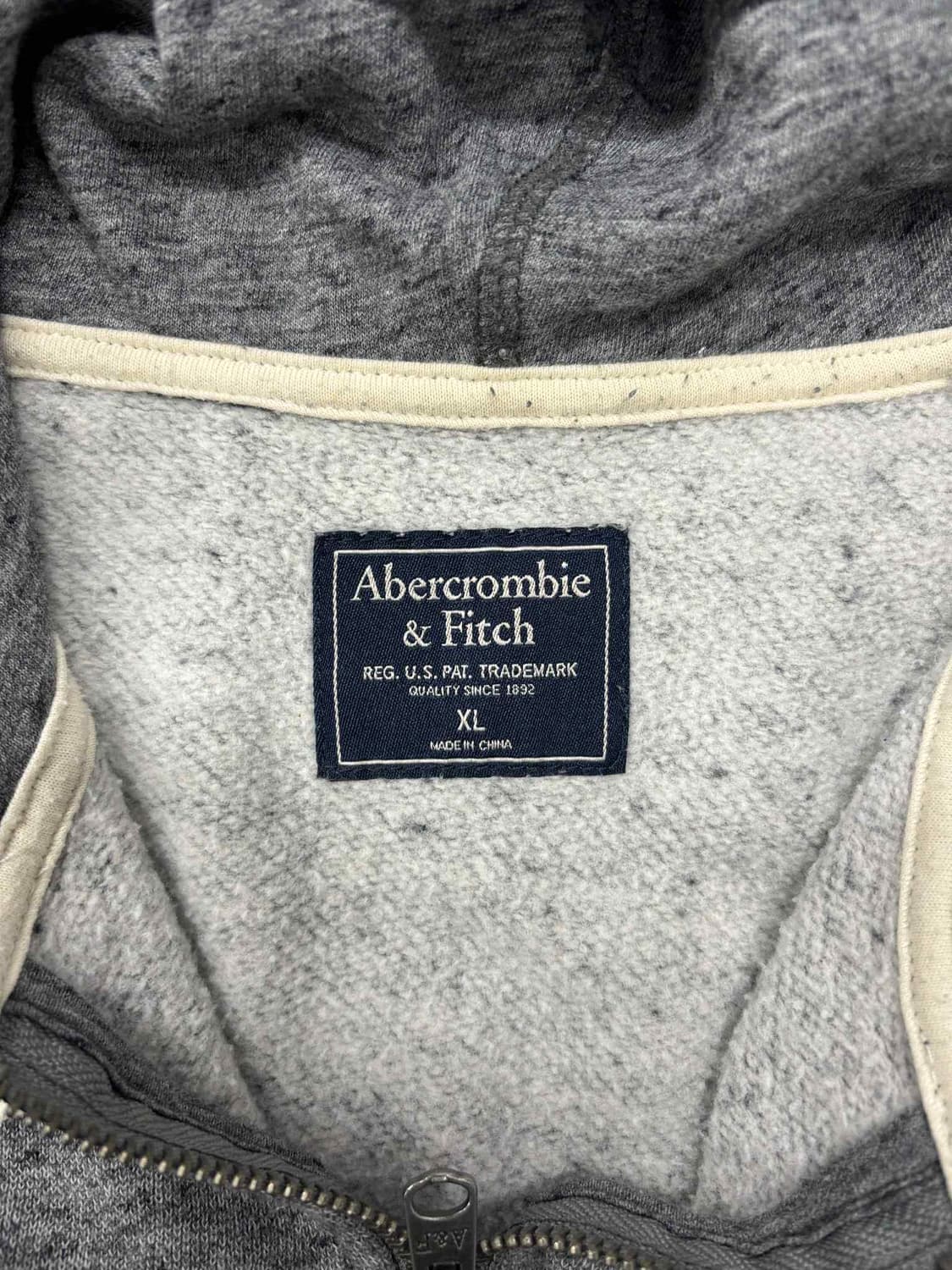 아베크롬비 y2k 올드스쿨 그레이 스웻 후드집업 희귀져지(XL) 상품이미지4