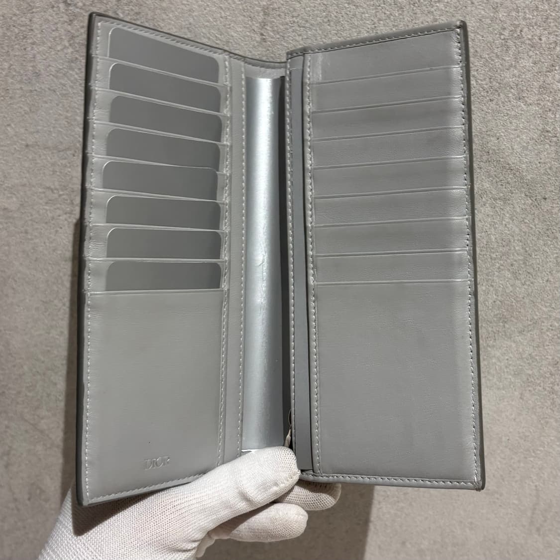 A+ OS사이즈 디올 CD 다이아 장지갑 그레이 감정서 구성 상품이미지6