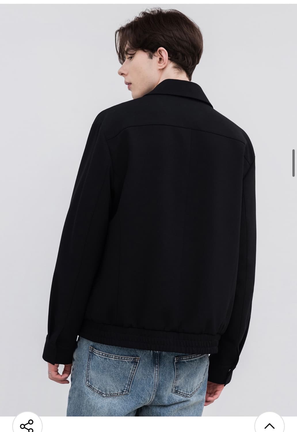 (L) 드로우핏 오블리크 울 트러커 자켓 블루종 [BLACK] 판매 상품이미지6