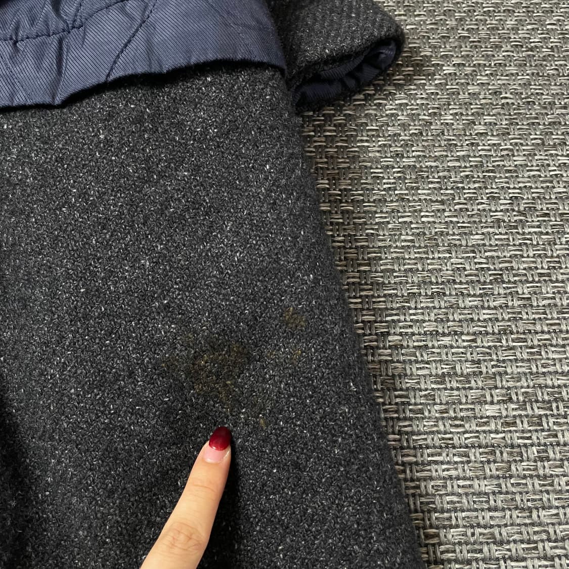 마르니 차콜 네이비 패치 워크 울 롱코트 6 상품이미지6