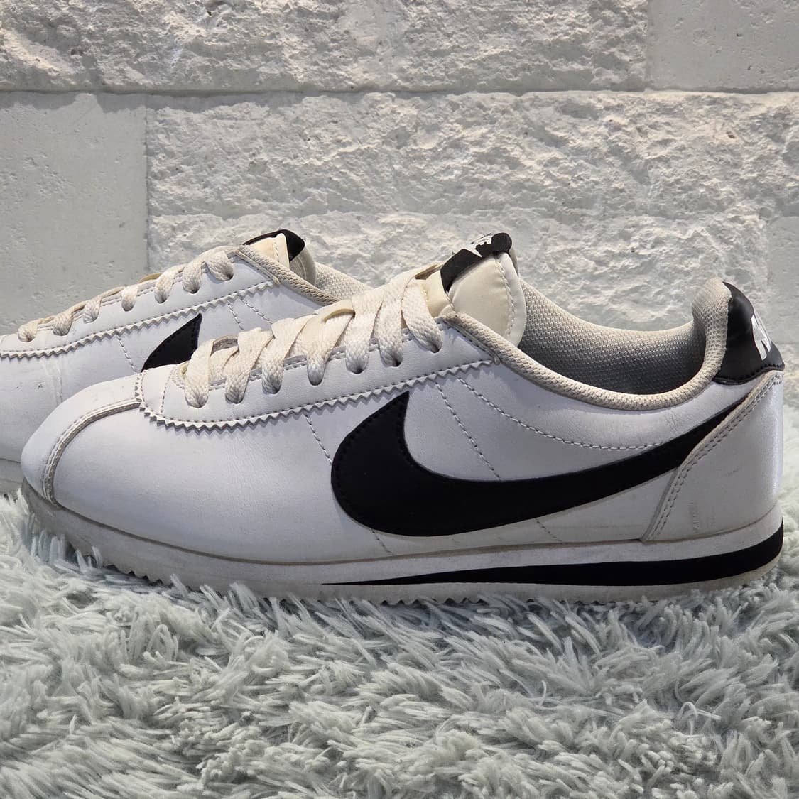 1q-19:나이키 클래식 코르테즈 화이트 블랙 (260mm) 상품이미지2