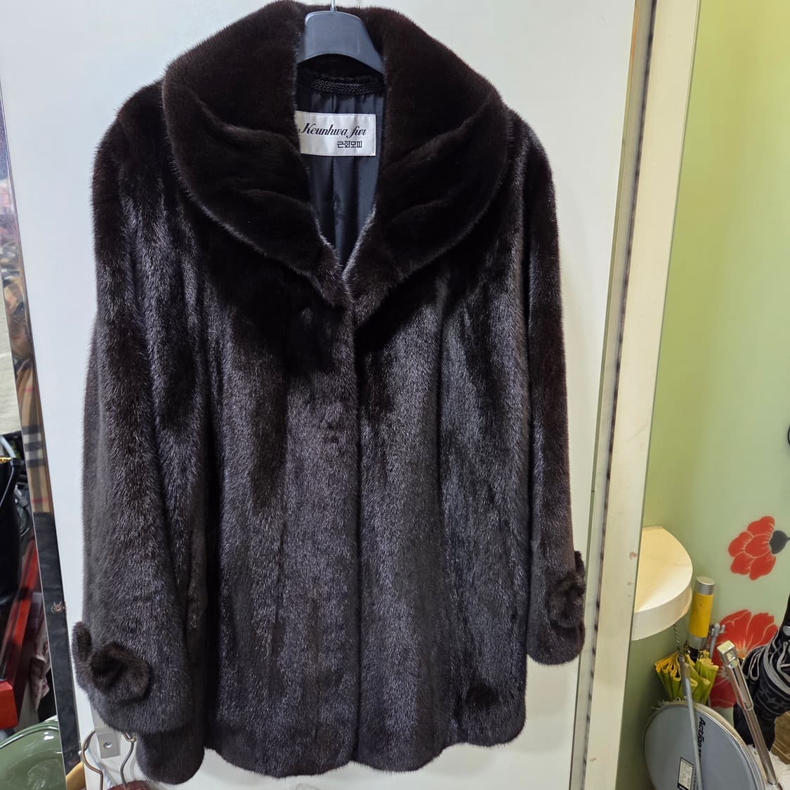 근화모피 블랙그라마 밍크 코트 상품이미지1