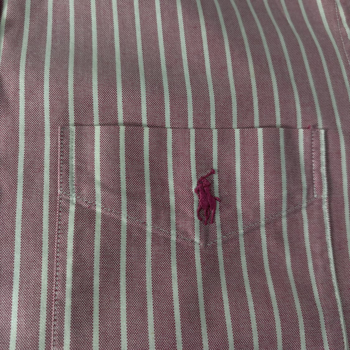 100 폴로랄프로렌 핑크 스트라이프 코튼 셔츠 상품이미지5