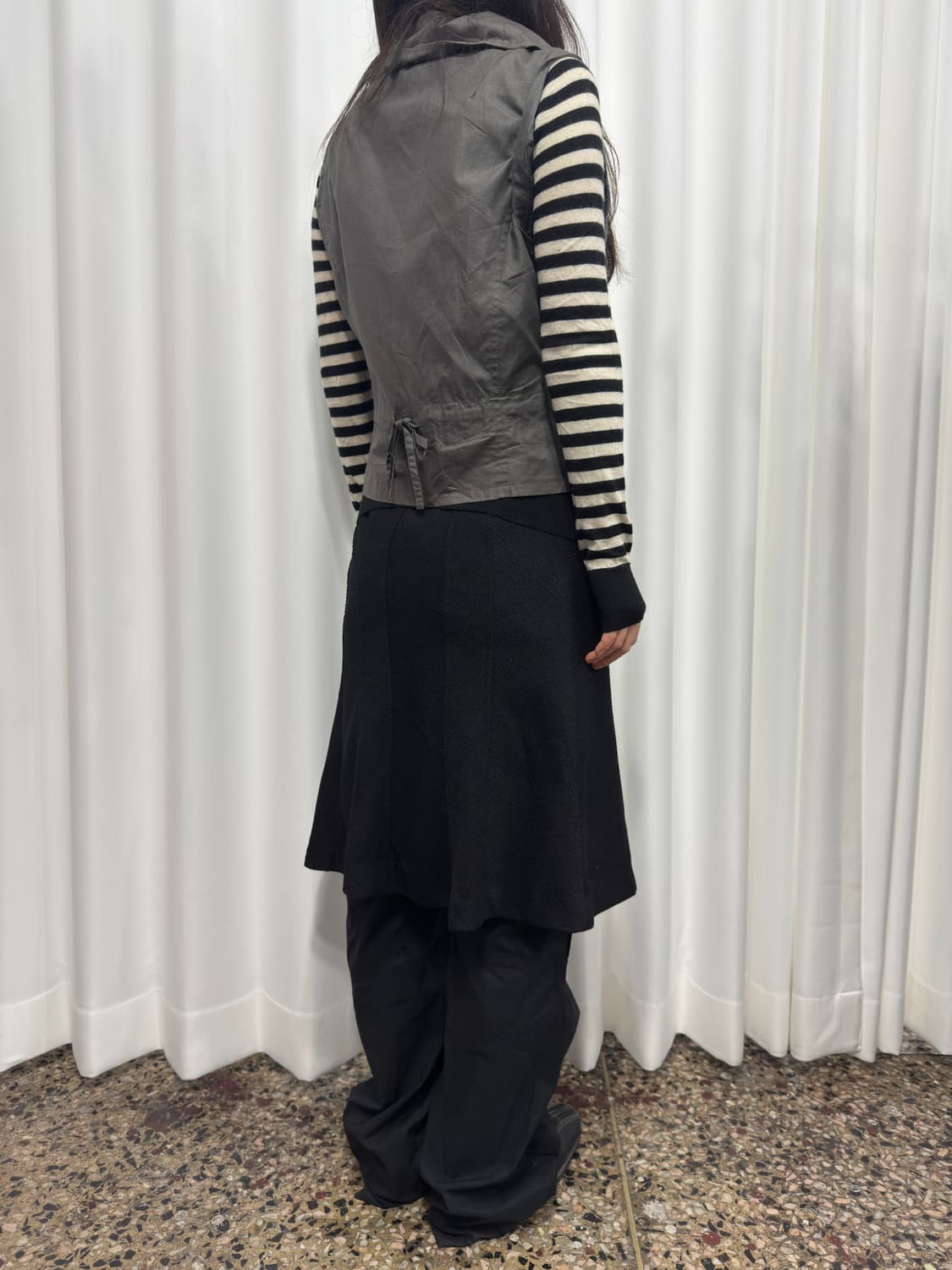 shirring button vest 상품이미지4