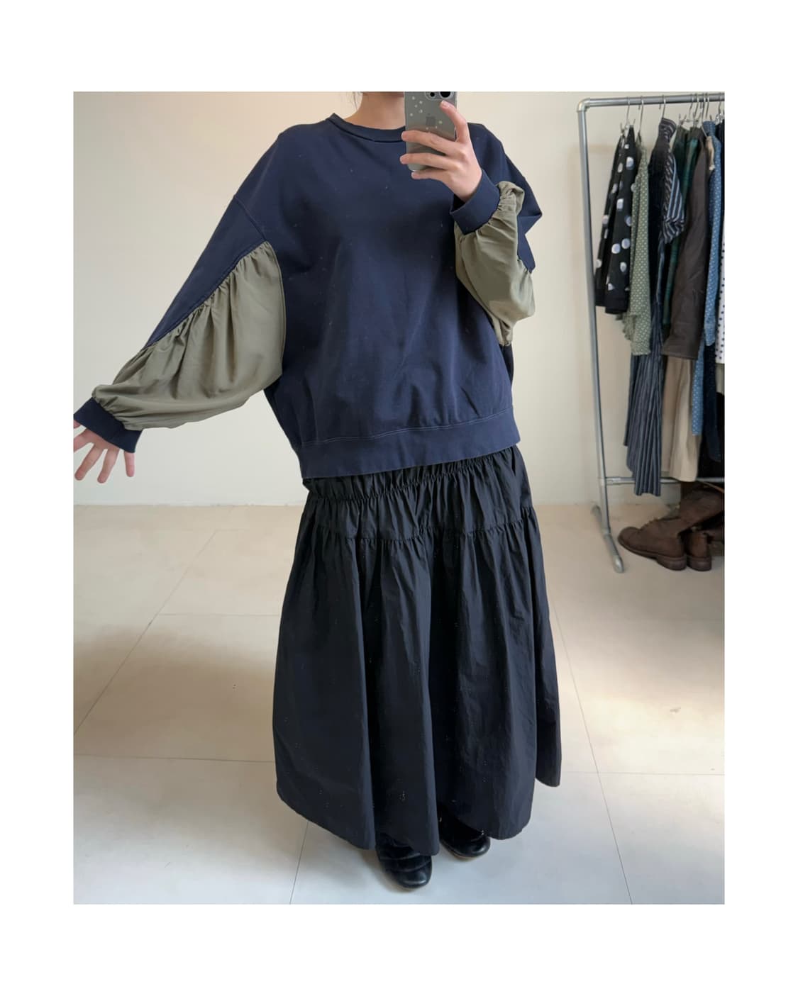 Zucca 셔링 맨투맨 상품이미지1