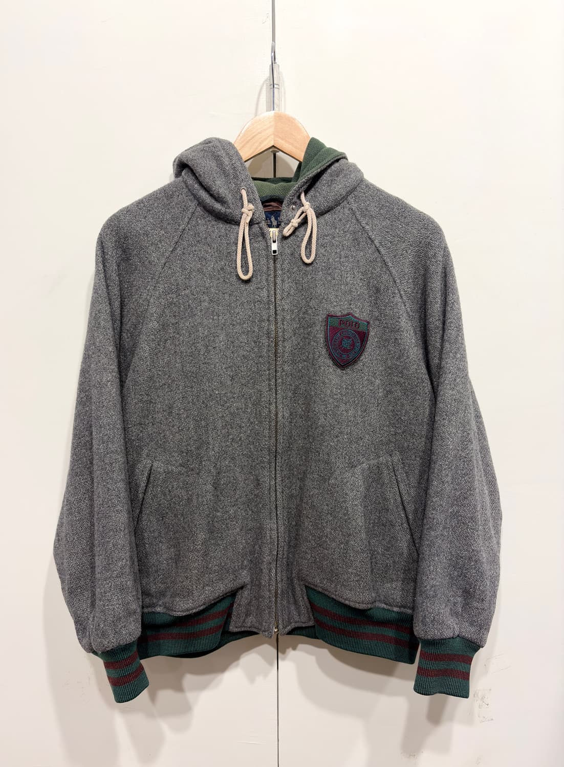 80's 폴로 랄프로렌 울 후드 집업 자켓 상품이미지1