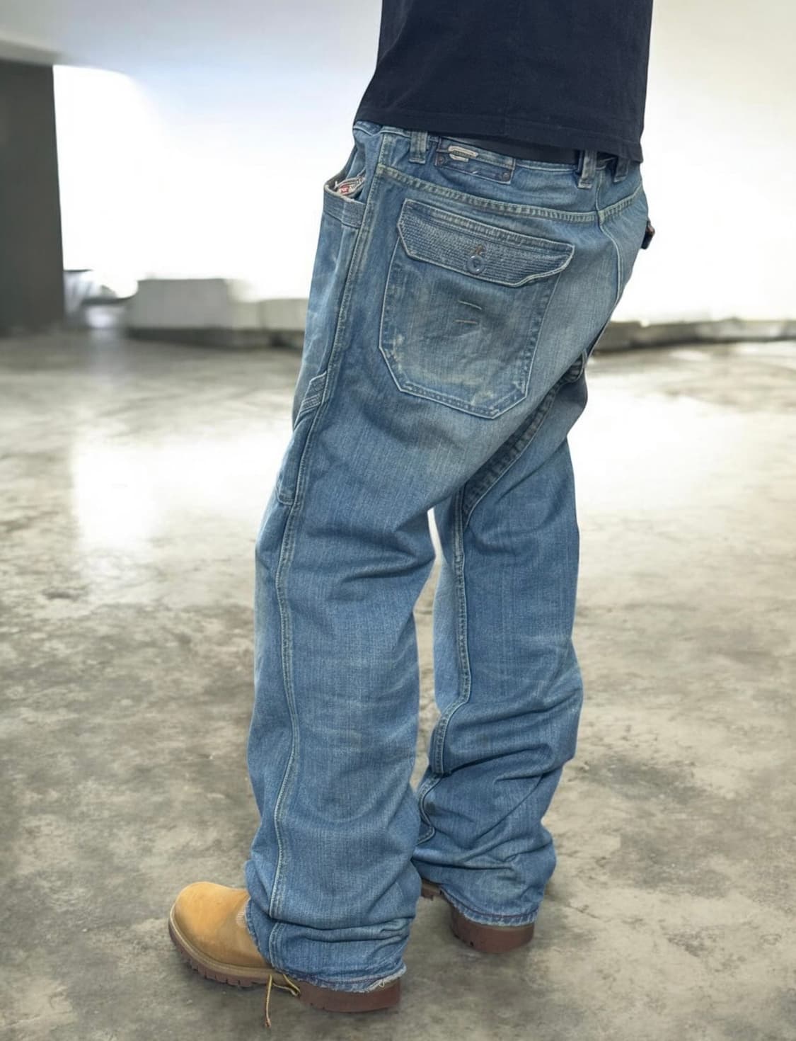 디젤 워크 카펜터 포켓 워싱 데님 팬츠 상품이미지6