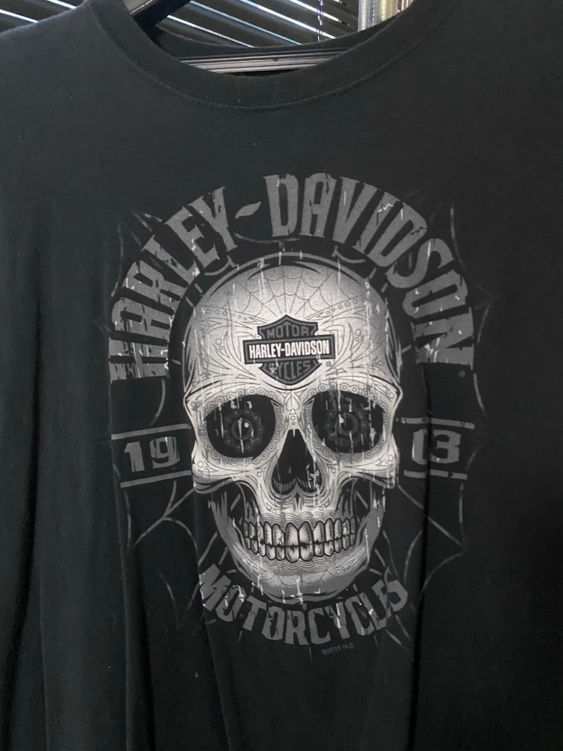 Harley Davidson skull 1/2 T shirts 상품이미지5