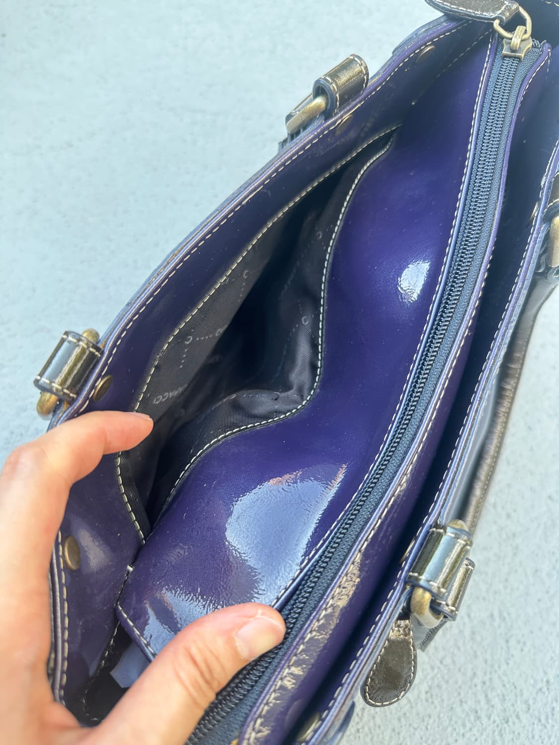 CAPACCI enamel purple hand bag 상품이미지6