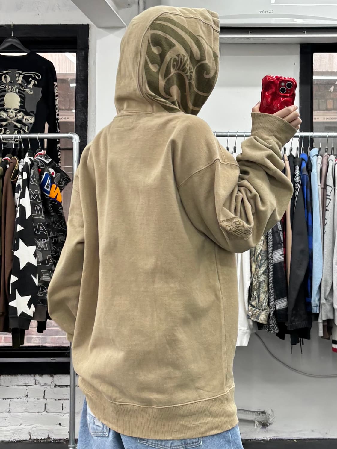 JPN 오리엔탈 프린팅 후드집업 상품이미지1