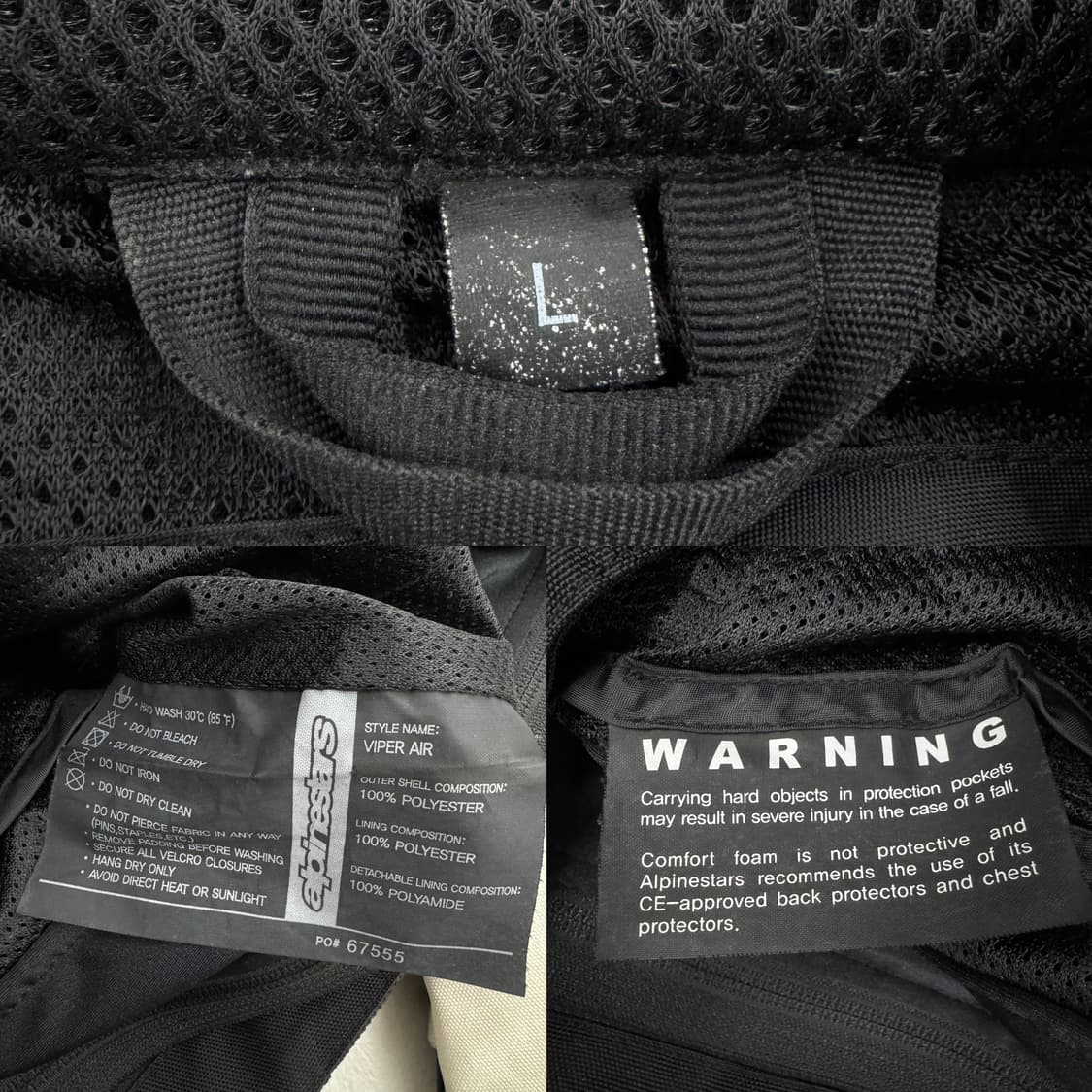 알파인스타 빅로고 검흰 오레오 바이커 자켓 상품이미지10