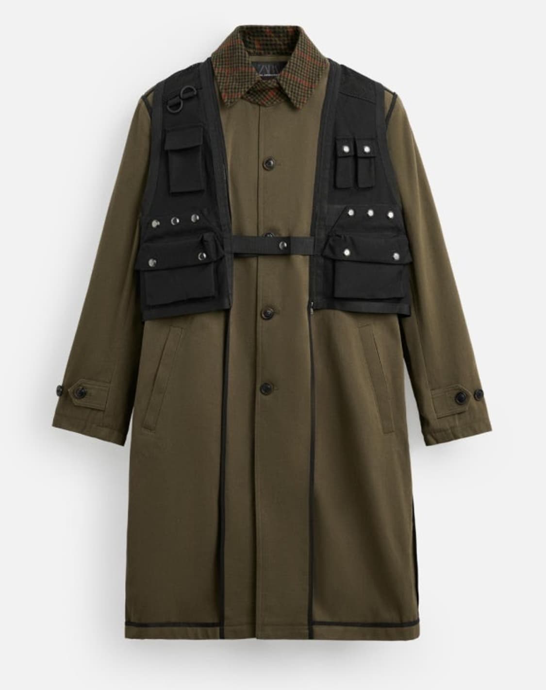 자라 앤더슨벨 베스트렌치 코트 카키  상품이미지6