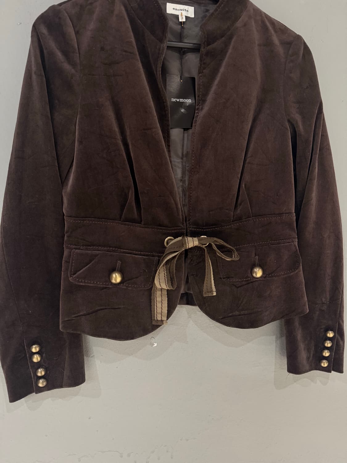 velvet ribbon point non-collar jk 상품이미지5