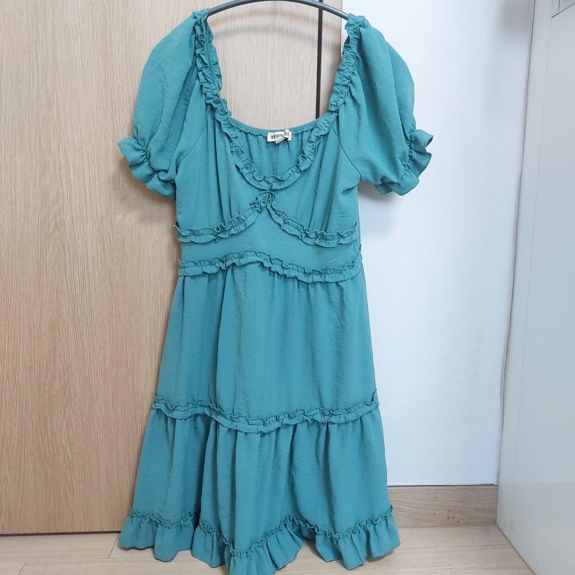 모리걸 페어리 아오이유우 y2k 청록 민트 레이스 원피스 상품이미지3