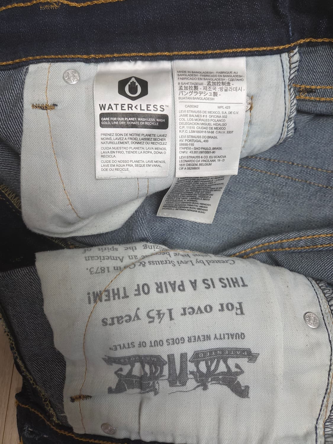 ​[정품] 리바이스 502 테이퍼드 핏 데님 (30x32) 인디고 상품이미지8