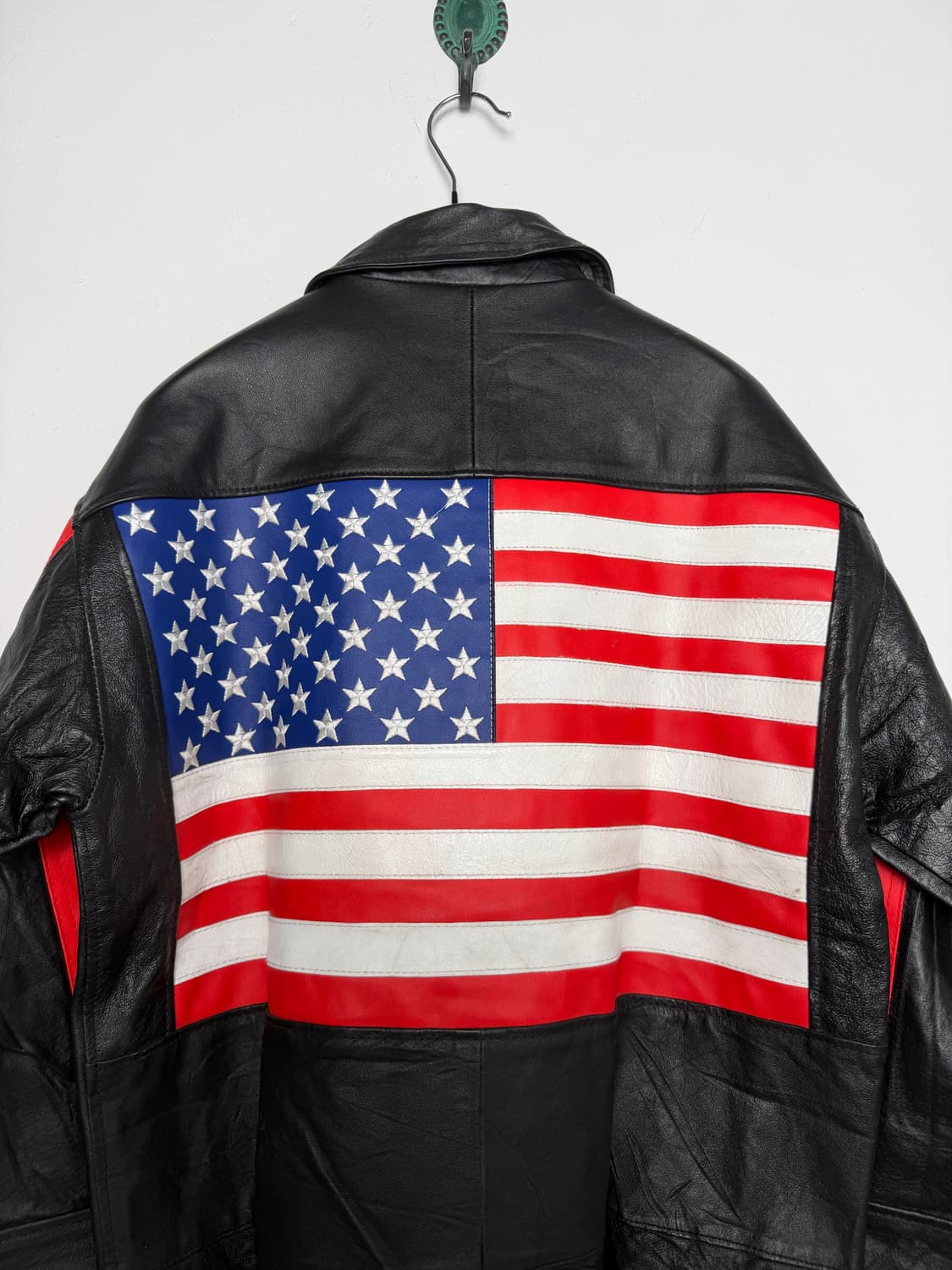 레더 리미티드 아메리칸 플래그 레더 봄버 상품이미지2