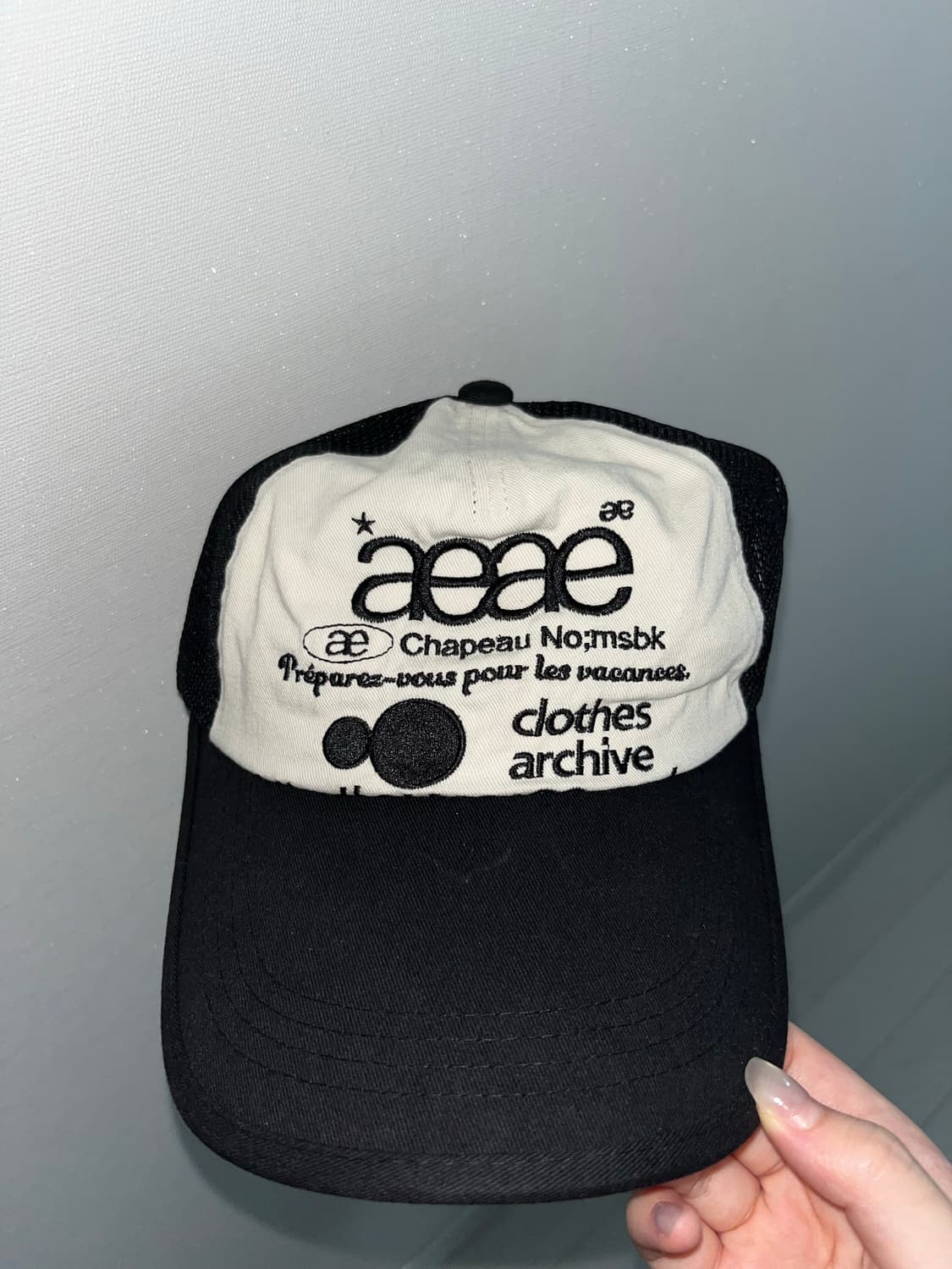 aeae Web Logo Mesh Cap [Black] 상품이미지1