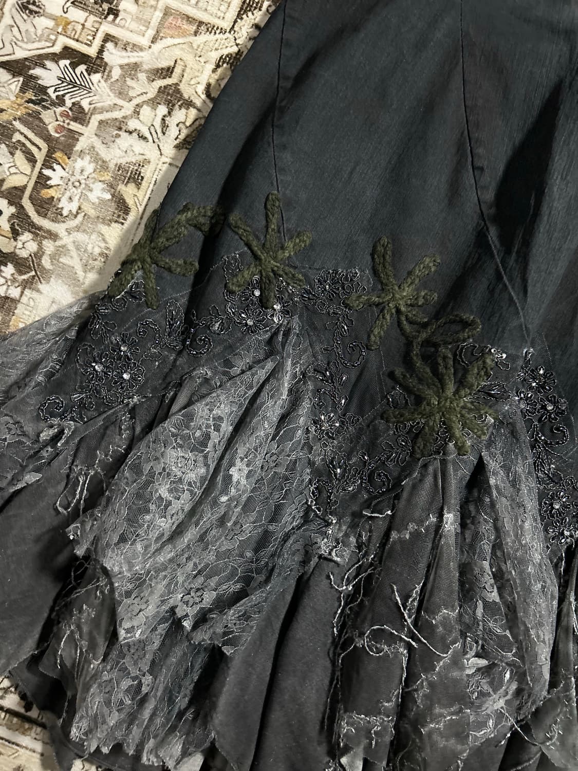 oriental fairy denim midi skirt  상품이미지4