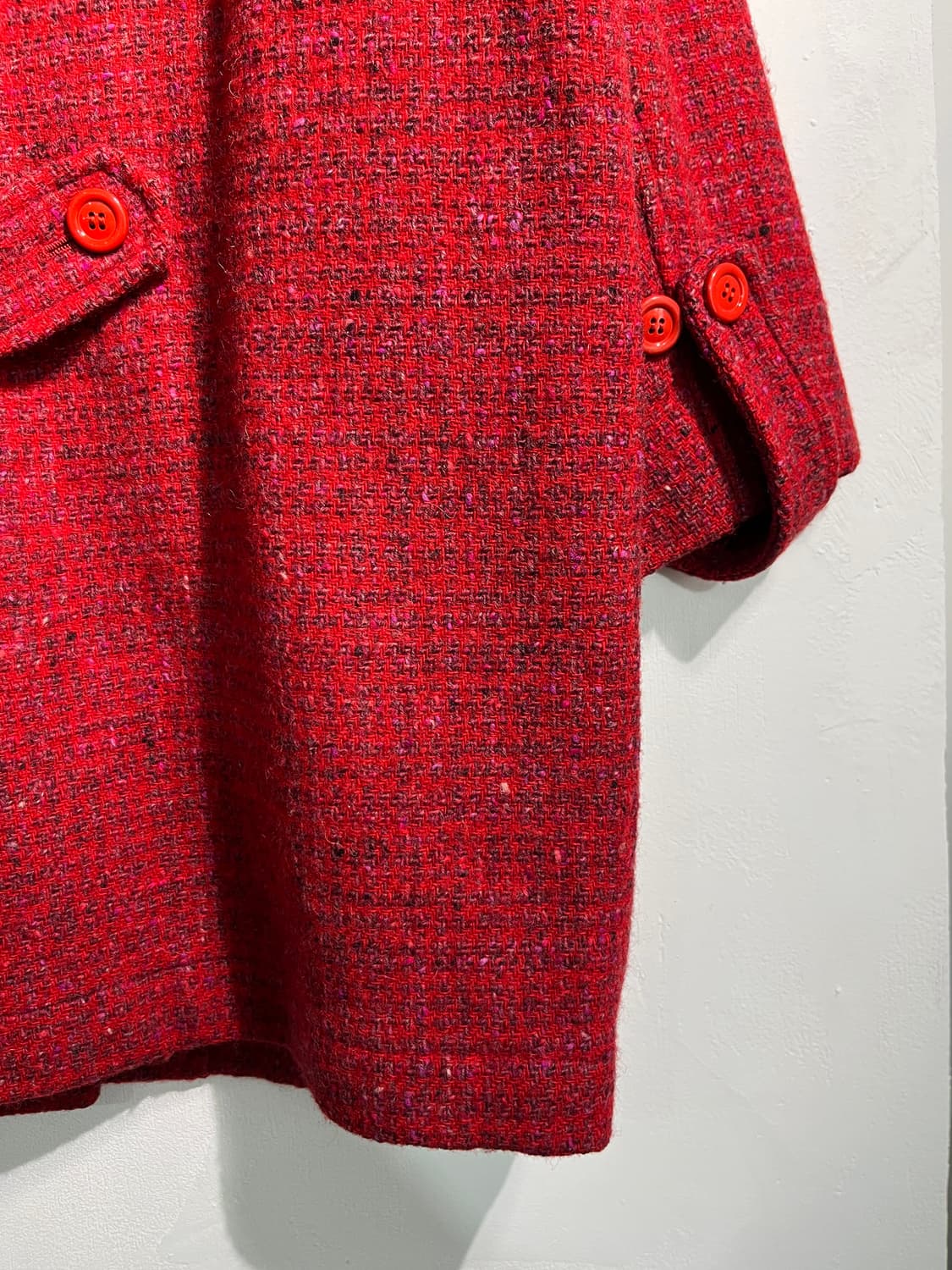 KENZO 겐조 wool 100% 트위드 하프 코트 상품이미지8