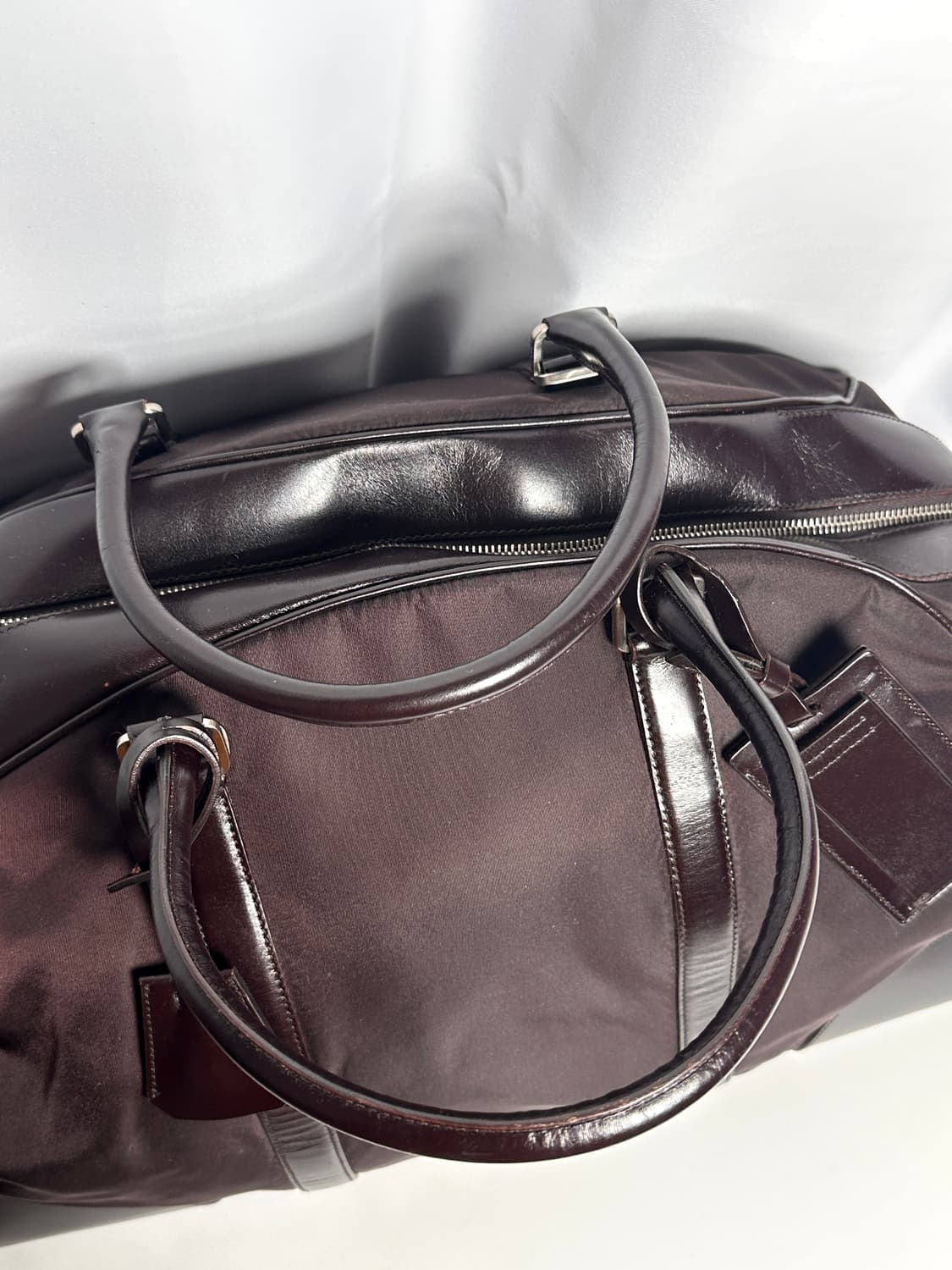 프라다 Prada 나일론 & 레더 보스턴 백 골프백 보스톤백 상품이미지3