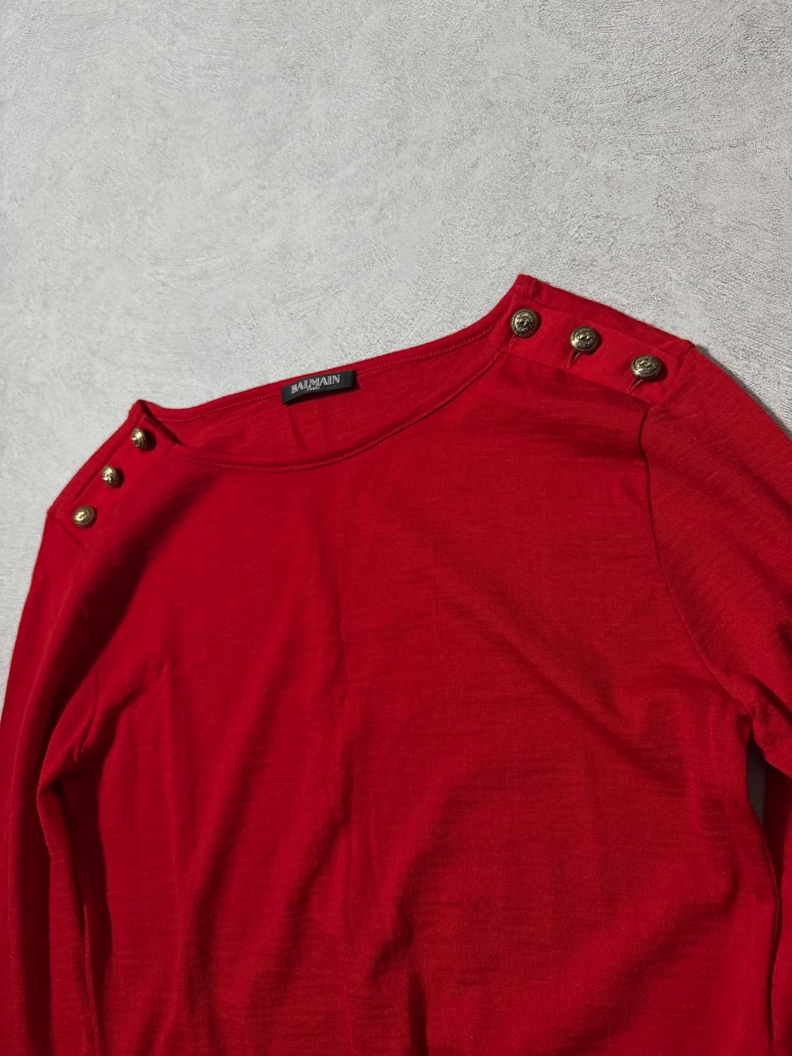 발망 버튼 디테일 보트넥 울니트 상품이미지4